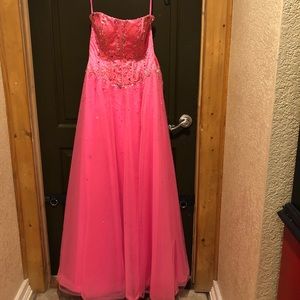 Hot pink prom/pageant dress